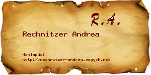 Rechnitzer Andrea névjegykártya